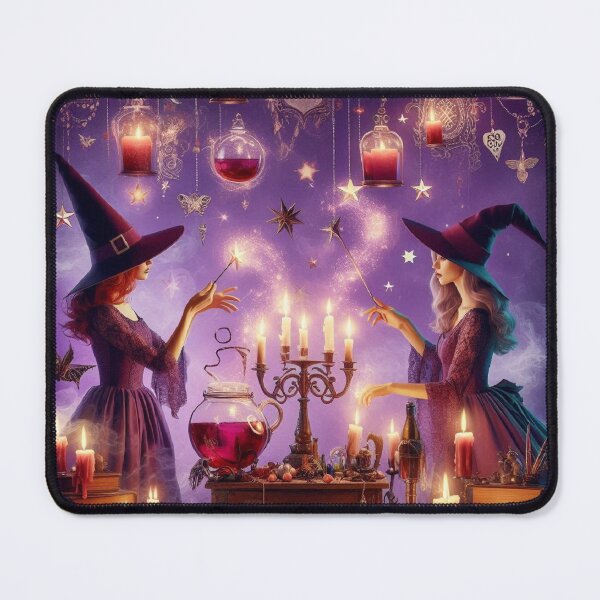 Item preview, Two Witches Brewing Magic in a Mystical Sanctuary designed and sold by freackly.