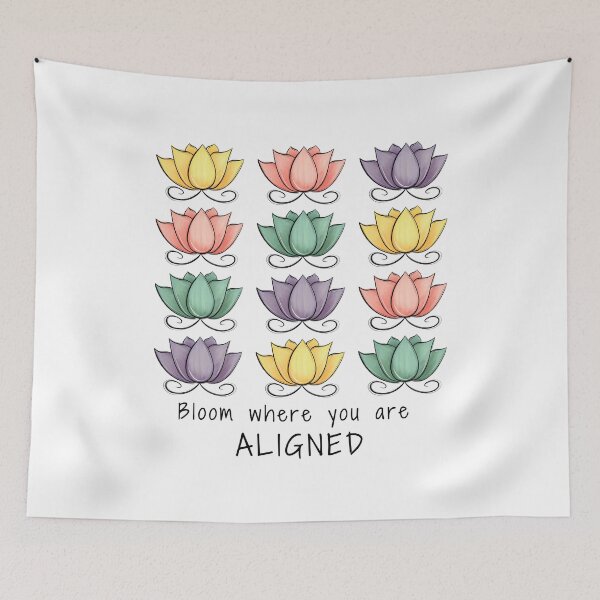 Item preview, Lotus Flowers Grid, Inspirational Yoga Meditation, Vibrant wellness-inspired design — perfect for yogis and health enthusiasts! designed and sold by MerchSearchCO.