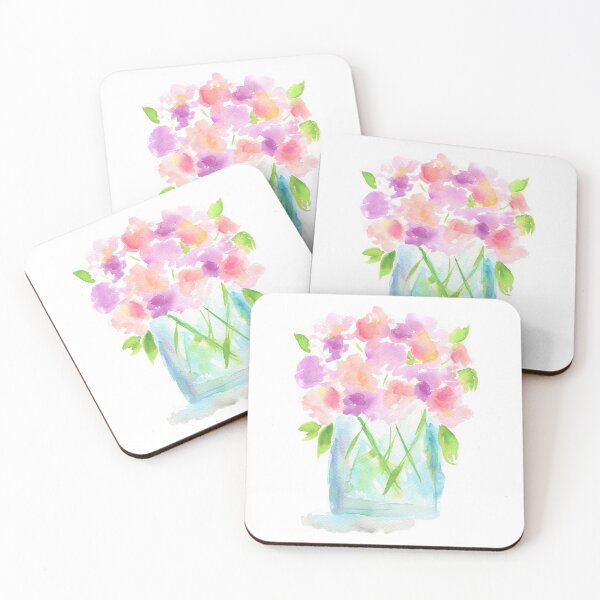Item preview, Sweet pea flowers in a vase watercolor painting designed and sold by AnissaF.