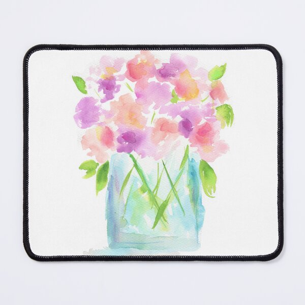 Item preview, Sweet pea flowers in a vase watercolor painting designed and sold by AnissaF.