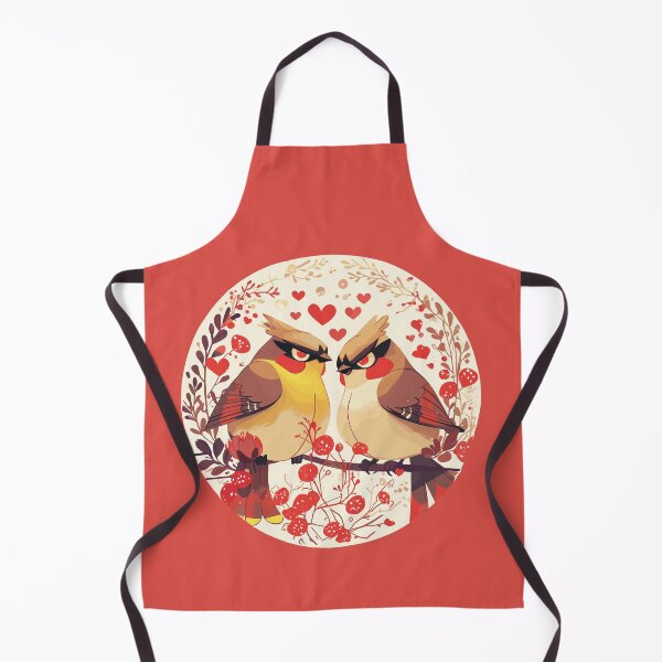 Item preview, Couple of mean-looking cedar waxwings in love designed and sold by etherElric.