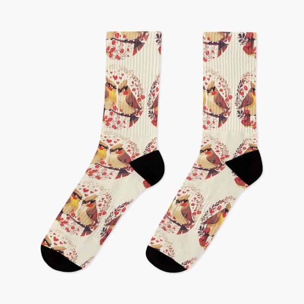 Item preview, Couple of mean-looking cedar waxwings in love designed and sold by etherElric.