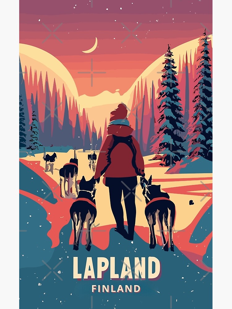 Finlande Affiche De Voyage Bienvenue à Suomi Laponie Illustration De Abstrait Plat 161150828