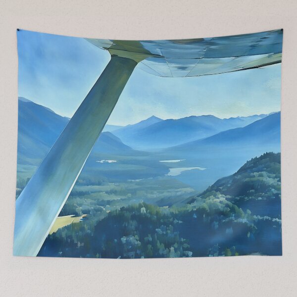 Item preview, Flying Near Cascade Mountains (Impressionist) designed and sold by flyscenicair.