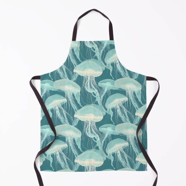 Item preview, Teal Jellyfish in the Ocean Pattern designed and sold by palaco210.