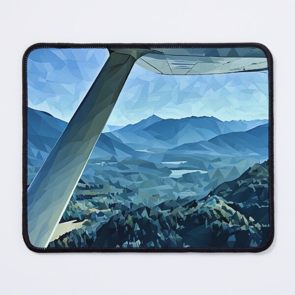 Item preview, Flying Near Cascade Mountains (Poly Art) designed and sold by flyscenicair.