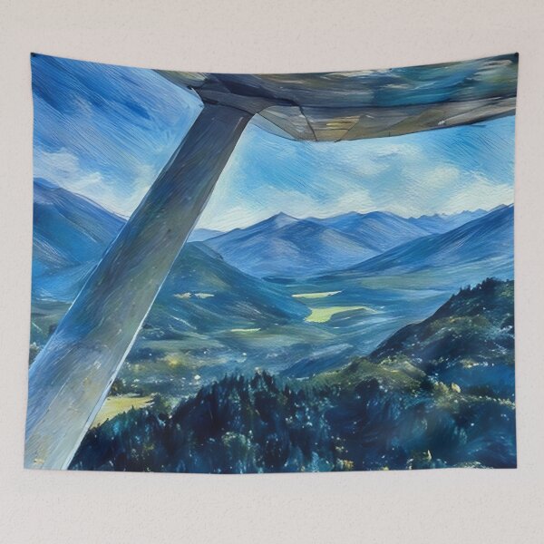 Item preview, Flying Near Cascade Mountains (Pastel) designed and sold by flyscenicair.