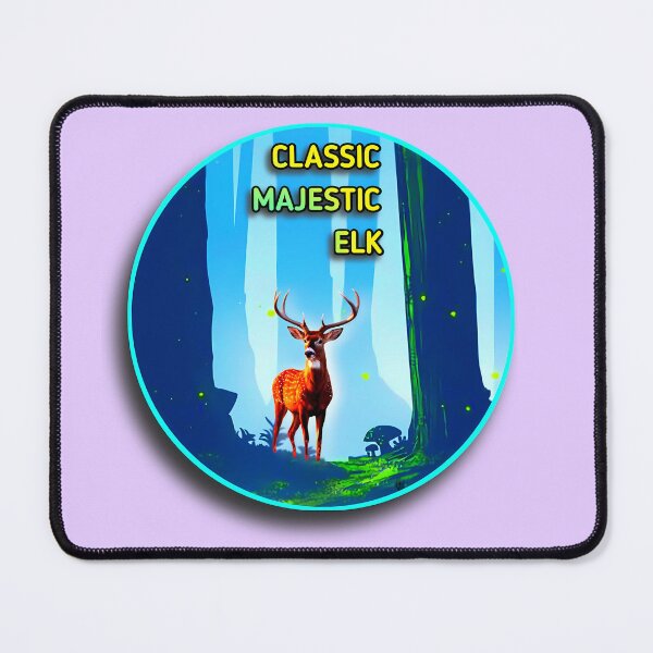 Item preview, Majestic Golden Elk in the morning light illustration designed and sold by ExploreAura Studio.