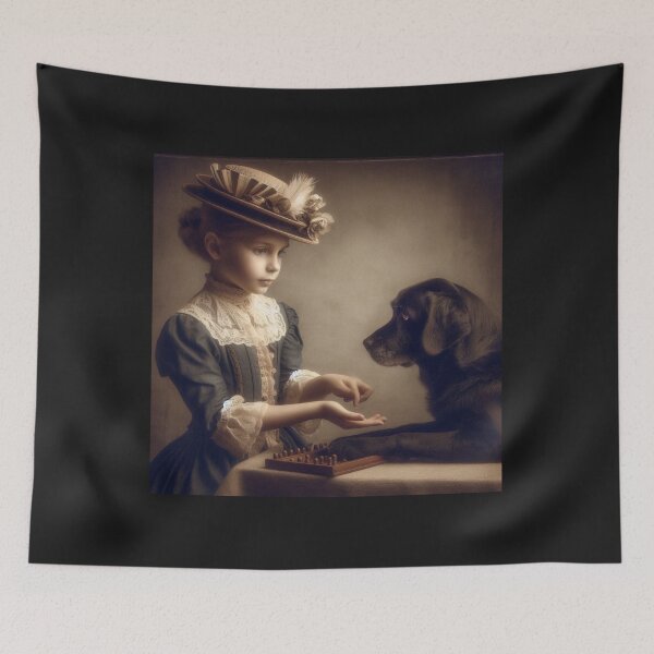 Item preview, Vintage Conversation with a dog: A Whimsical Afternoon designed and sold by freackly.