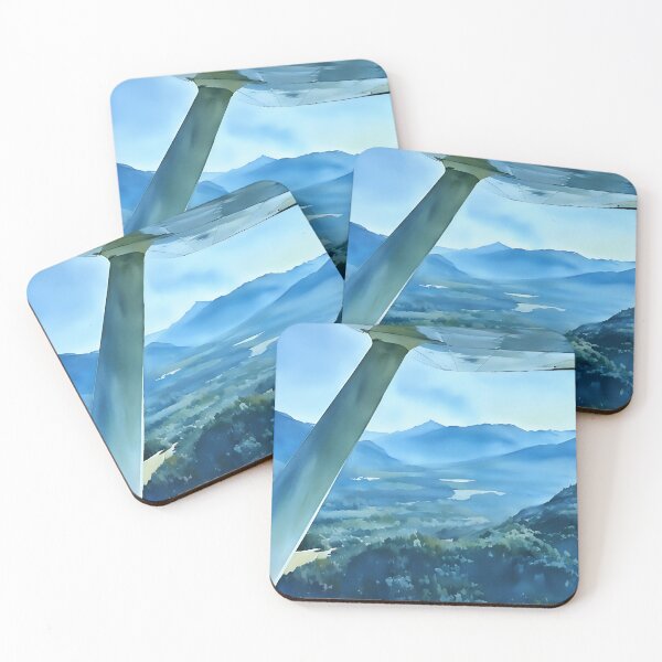 Artikelvorschau, Fliegen in der Nähe der Cascade Mountains (Aquarell) entworfen und verkauft von flyscenicair.