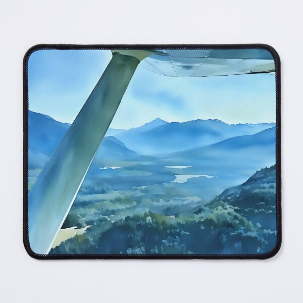 Artikelvorschau, Fliegen in der Nähe der Cascade Mountains (Aquarell) entworfen und verkauft von flyscenicair.