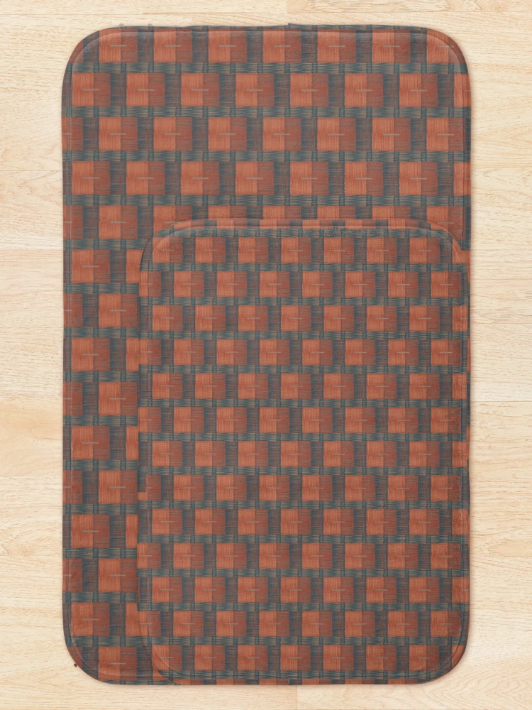 Thumbnail 5 of 6, Bath Mat, Scribble Blocks - Fall Rust designed and sold by Stacey Spivak.