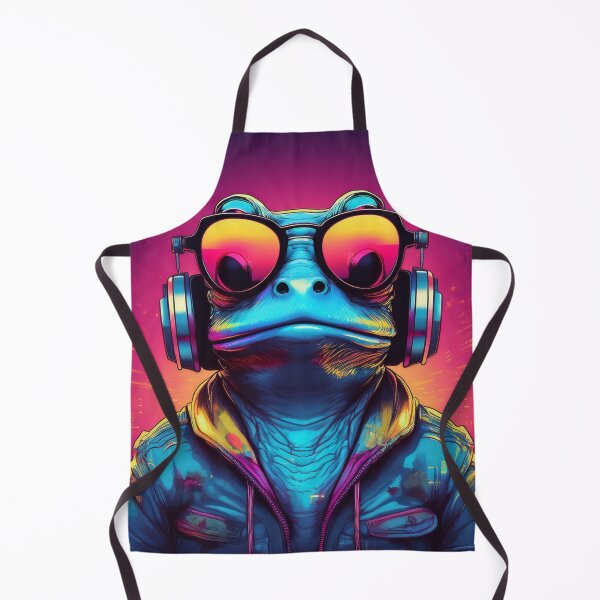 Item preview, Frog in Headphones and Shades Synthwave designed and sold by Boxing Kangaroo Retail Company.