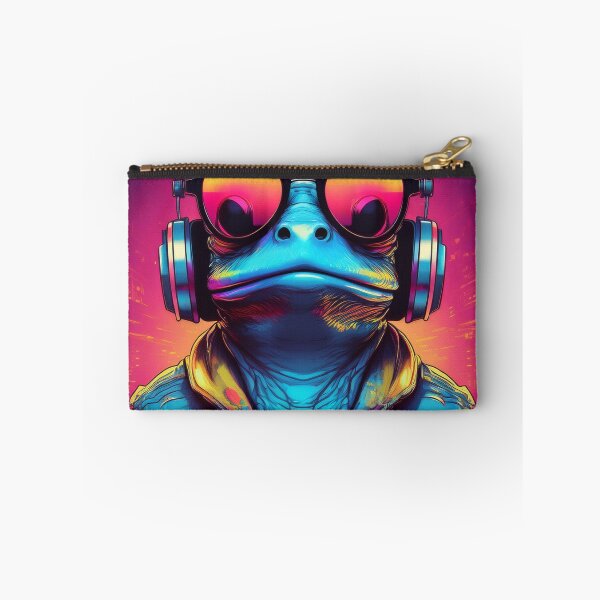 Item preview, Frog in Headphones and Shades Synthwave  designed and sold by Boxing Kangaroo Retail Company.