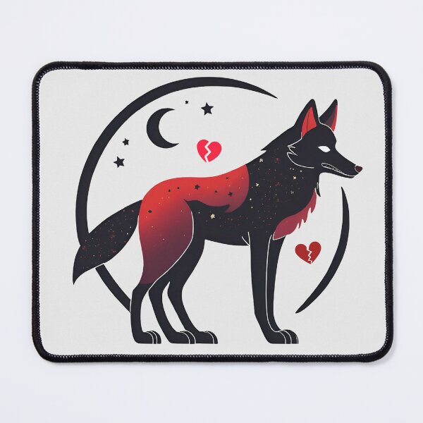 Item preview, The wolf of the night has a broken heart designed and sold by ArtyRed.
