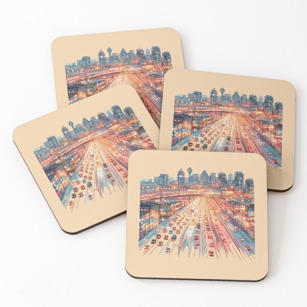 Item preview, Pearson Airport Night Lights - Highway Glow and Skyline Beauty,  designed and sold by PaintMeWorld.