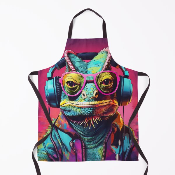 Item preview, Chameleon in Headphones and Shades Synthwave designed and sold by Boxing Kangaroo Retail Company.