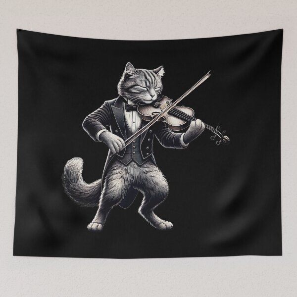 Item preview, Fur-tuned Sonata, Symphonic Cat, Musician Cat designed and sold by Tiszert.