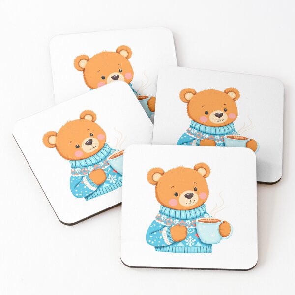 Item preview, Cozy Baby Bear with Hot Coffee |Winter Bear Design designed and sold by CYouClothings.
