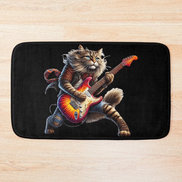 Item preview, Meowtastic Guitar Licks, Rock Cat, Musician Cat designed and sold by Tiszert.
