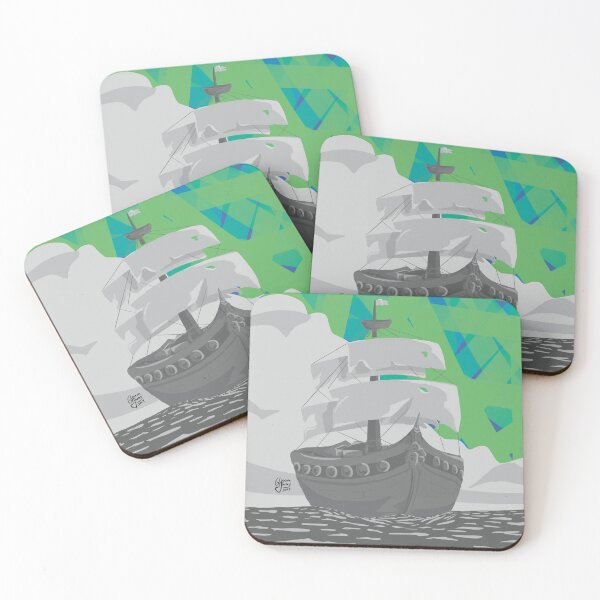 Item preview, Ghost Ship Beneath the Green Dawn designed and sold by Glautela.