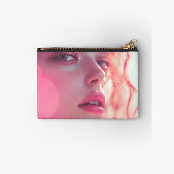 Item preview, A young woman with curly hair gazes softly towards the camera, surrounded by colorful bokeh lights in a dreamy atmosphere designed and sold by anytka.