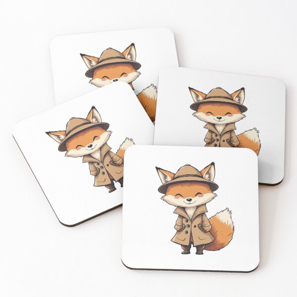 Item preview, Baby Fox in Plaid Cape | Cute Fox Art designed and sold by CYouClothings.