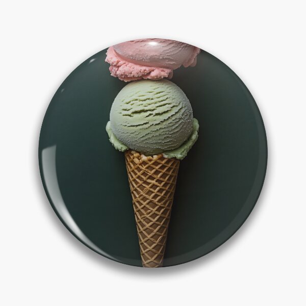 Item preview, Green and pink ice cream cone designed and sold by anytka.