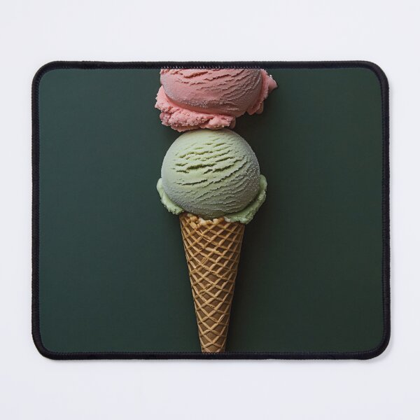 Item preview, Green and pink ice cream cone designed and sold by anytka.