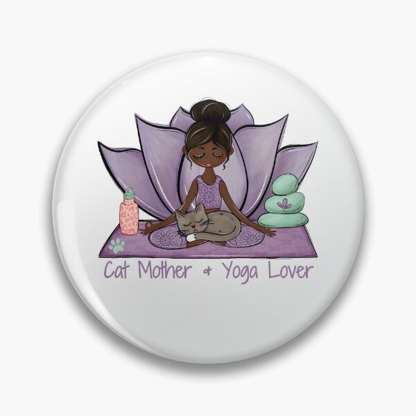 Item preview, Yoga Cat Mom, Black Skin - Vibrant wellness-inspired design — perfect for yogis, meditation and cat lovers designed and sold by MerchSearchCO.