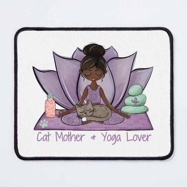 Item preview, Yoga Cat Mom, Black Skin - Vibrant wellness-inspired design — perfect for yogis, meditation and cat lovers designed and sold by MerchSearchCO.