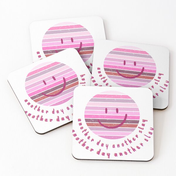Item preview, Pink Smiley Face - cute pastel colors pink - Another day another slay designed and sold by MatthewViews.