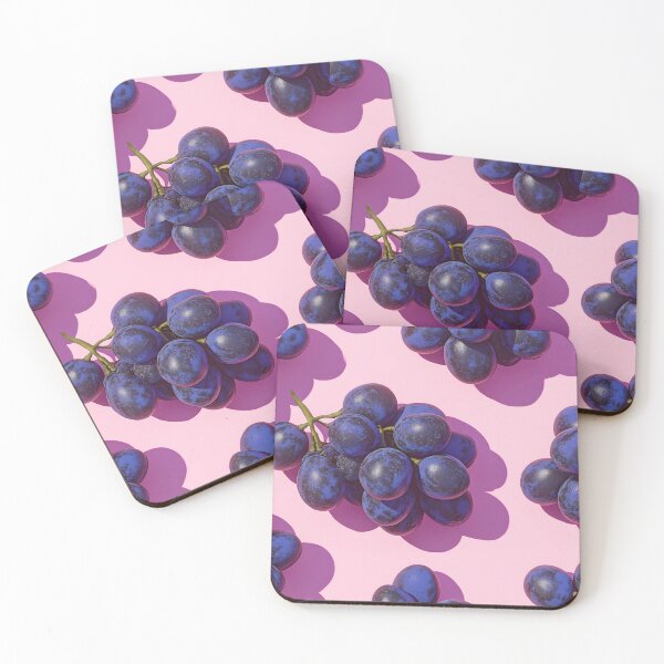 Item preview, Purple grapes on pink designed and sold by anytka.