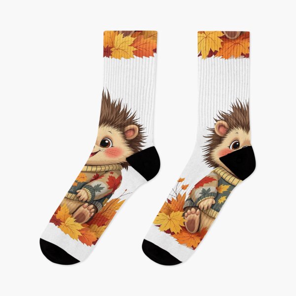 Item preview, Baby Hedgehog in Cozy Sweater | Autumn Animal Art designed and sold by CYouClothings.