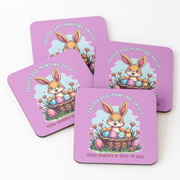 Item preview, Smiling Easter Bunny in Basket with Eggs, Flowers, and Grass designed and sold by bAIryBarn.