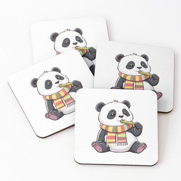 Item preview, Adorable Baby Panda with Bamboo and Scarf | Cartoon Panda Art designed and sold by CYouClothings.