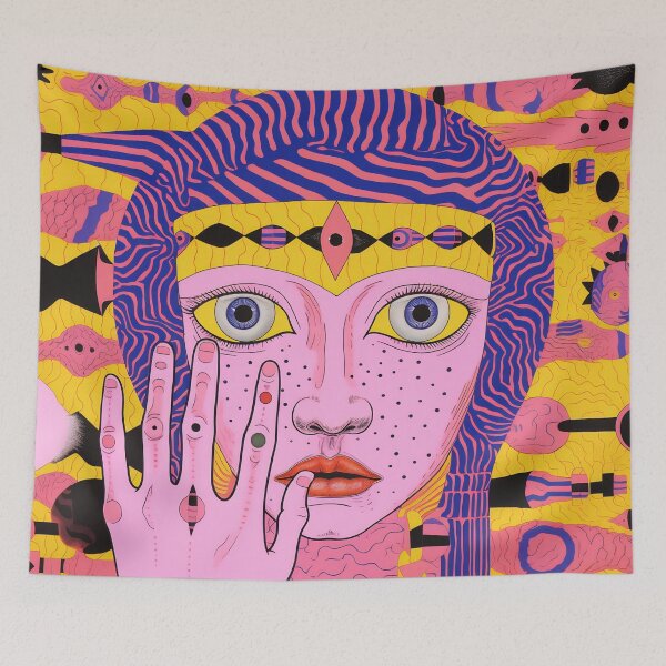 Item preview, Trippy and psychedelic artwork. Surreal illustration in vivid multicolors designed and sold by anytka.