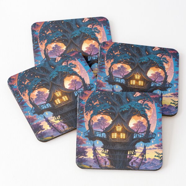 Item preview, SKULL HIDDEN LANDSCAPE TREEHOUSE VIOLET FOREST designed and sold by ogirdorgraphics.