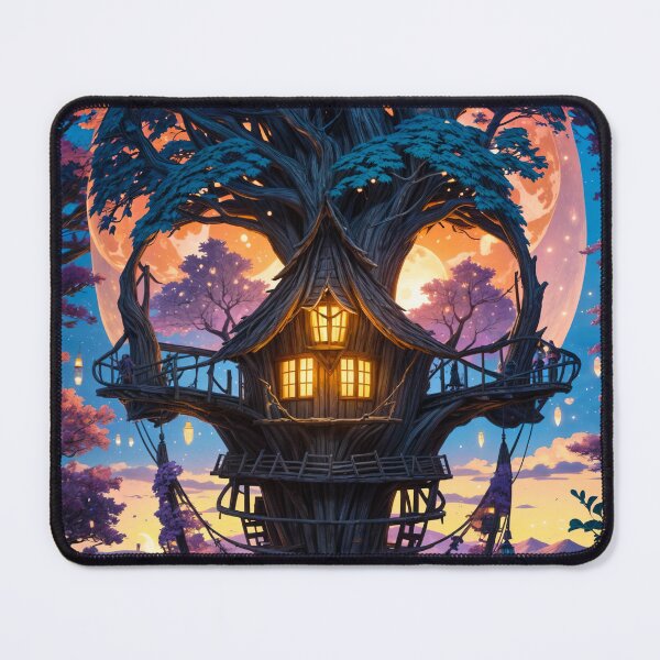 Item preview, SKULL HIDDEN LANDSCAPE TREEHOUSE VIOLET FOREST designed and sold by ogirdorgraphics.