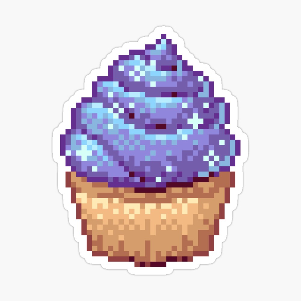 Big Pixel Cupcake Art Board Print By Jungabeast Redbubble
