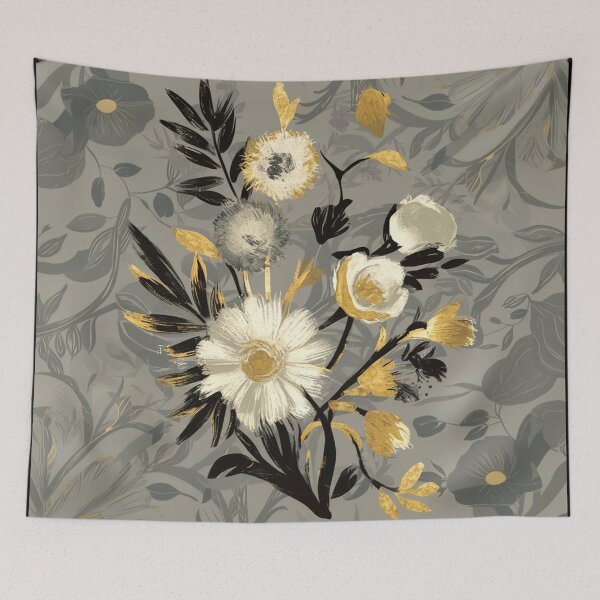 Item preview, Metallic Wildflower Symphony | Bold and Contemporary Botanical Art designed and sold by WildStroke.