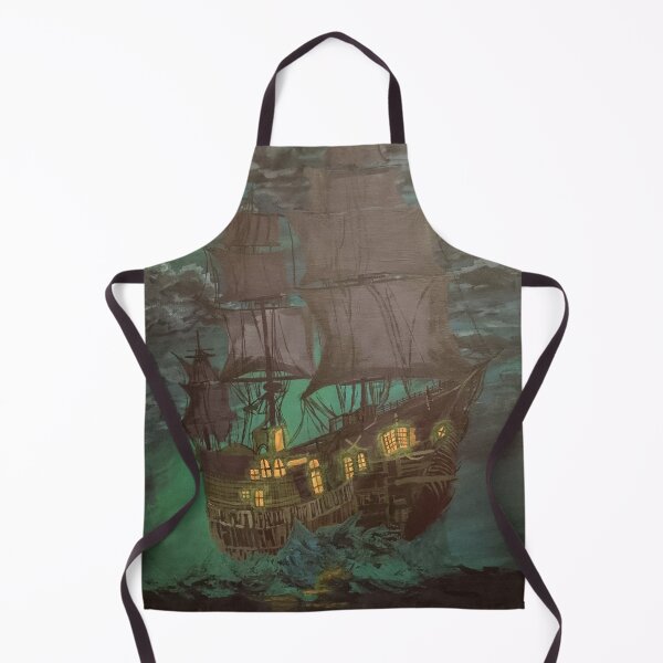 Item preview, ghost ship, pirate ship, night, pirates designed and sold by DonnaBlankaArt.
