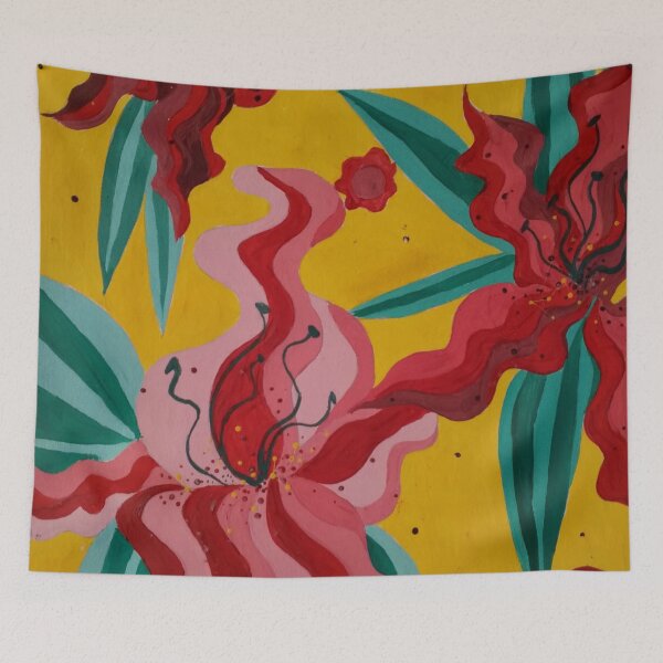 Item preview, lilies, stylization, flowers, abstraction designed and sold by DonnaBlankaArt.