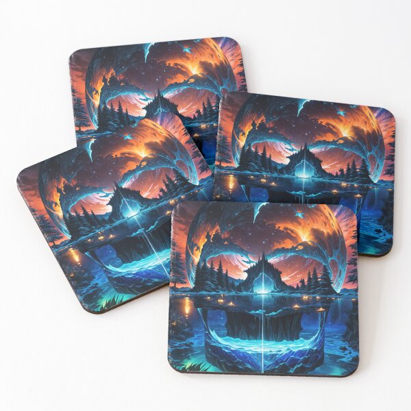 Item preview, SKULL HIDDEN LANDSCAPE SKY RIVER AURORA ICE designed and sold by ogirdorgraphics.