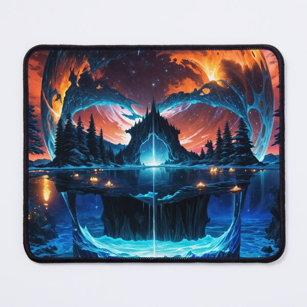 Item preview, SKULL HIDDEN LANDSCAPE SKY RIVER AURORA ICE designed and sold by ogirdorgraphics.