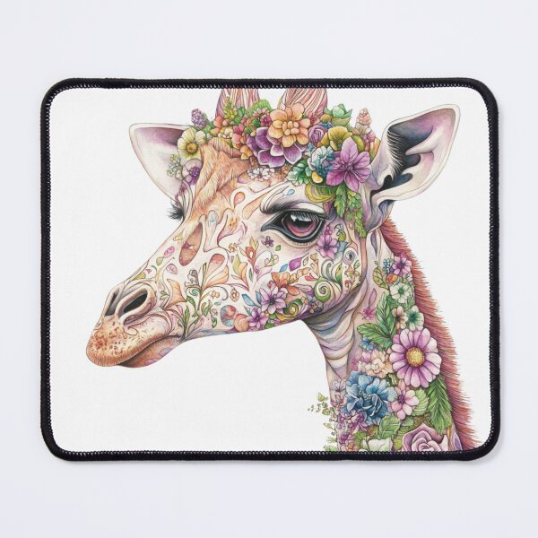 Item preview, Flowers and Giraffe designed and sold by NicolasGlowArt.