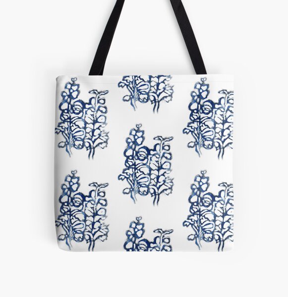 Item preview, Geometric floral - blue and black designed and sold by hlclarkillo.