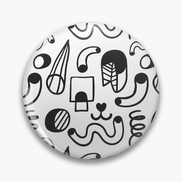 Item preview, black and white geometric pattern designed and sold by iceang shop.