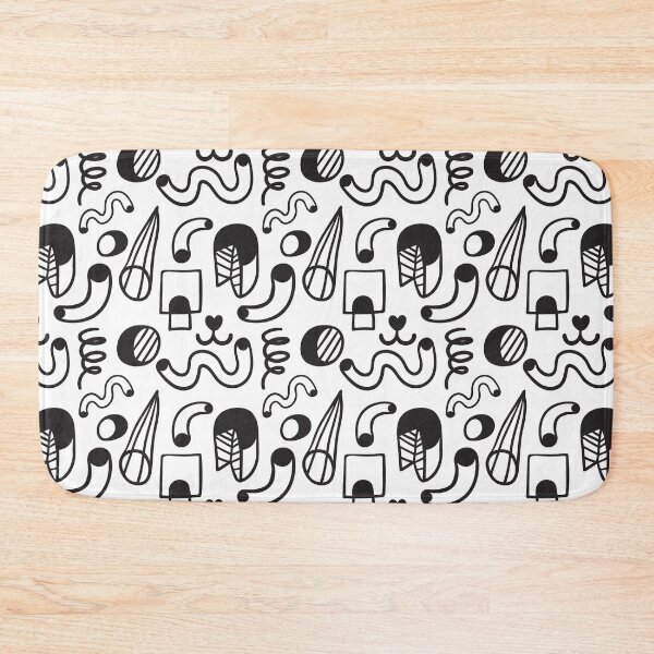 Item preview, black and white geometric pattern designed and sold by iceang shop.