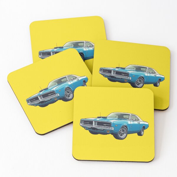Item preview, Glossy blue charger on yellow backdrop comic style designed and sold by kahida.